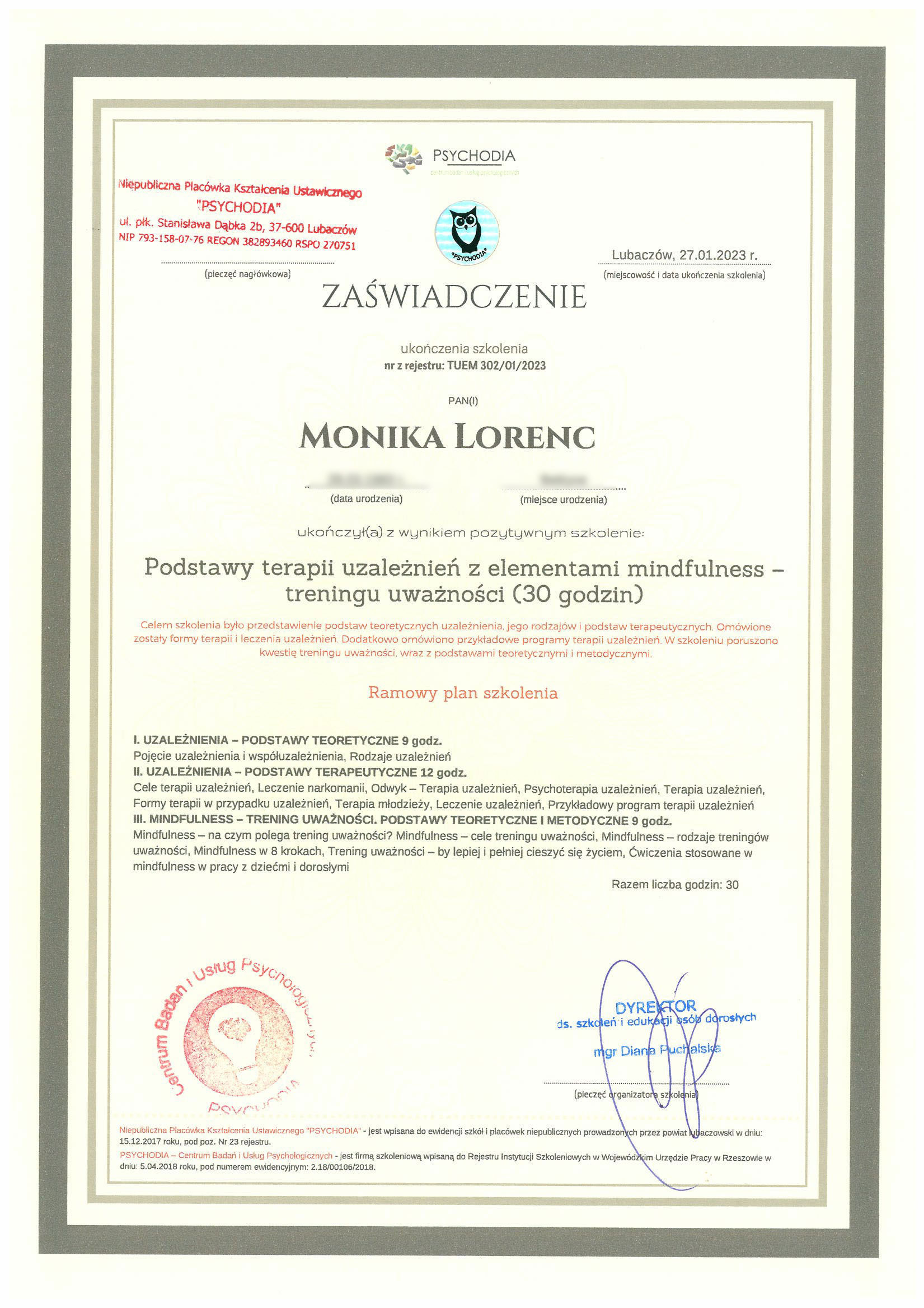 certyfikaty_psycholog_mgr_monika_lorenc_33
