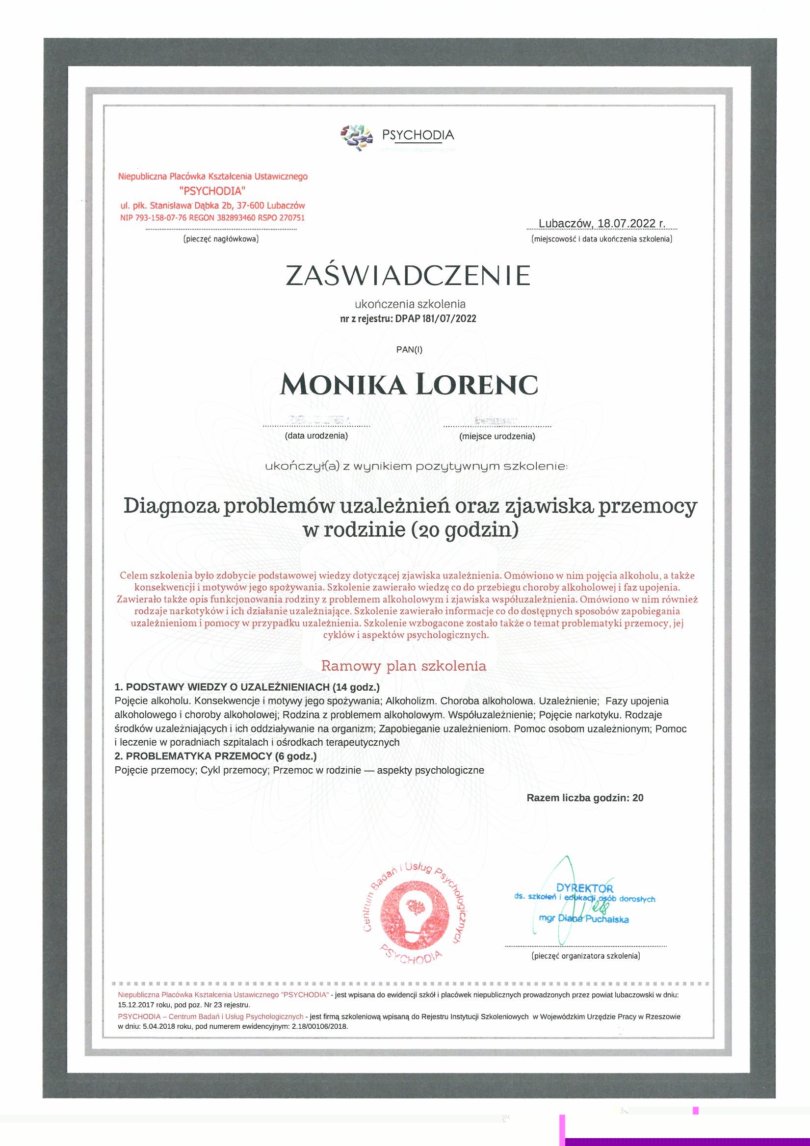 certyfikaty_psycholog_mgr_monika_lorenc_36