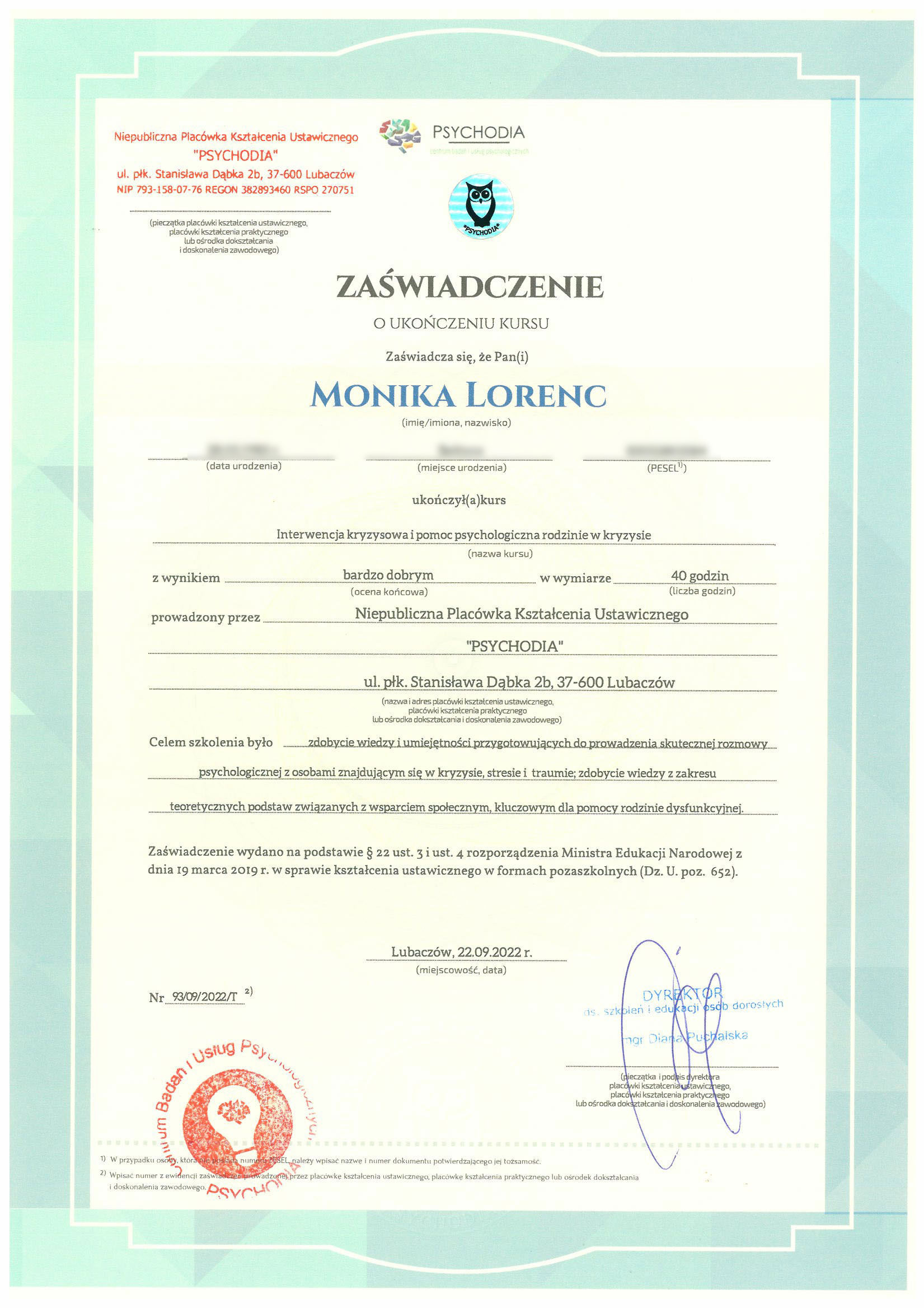 certyfikaty_psycholog_mgr_monika_lorenc_40