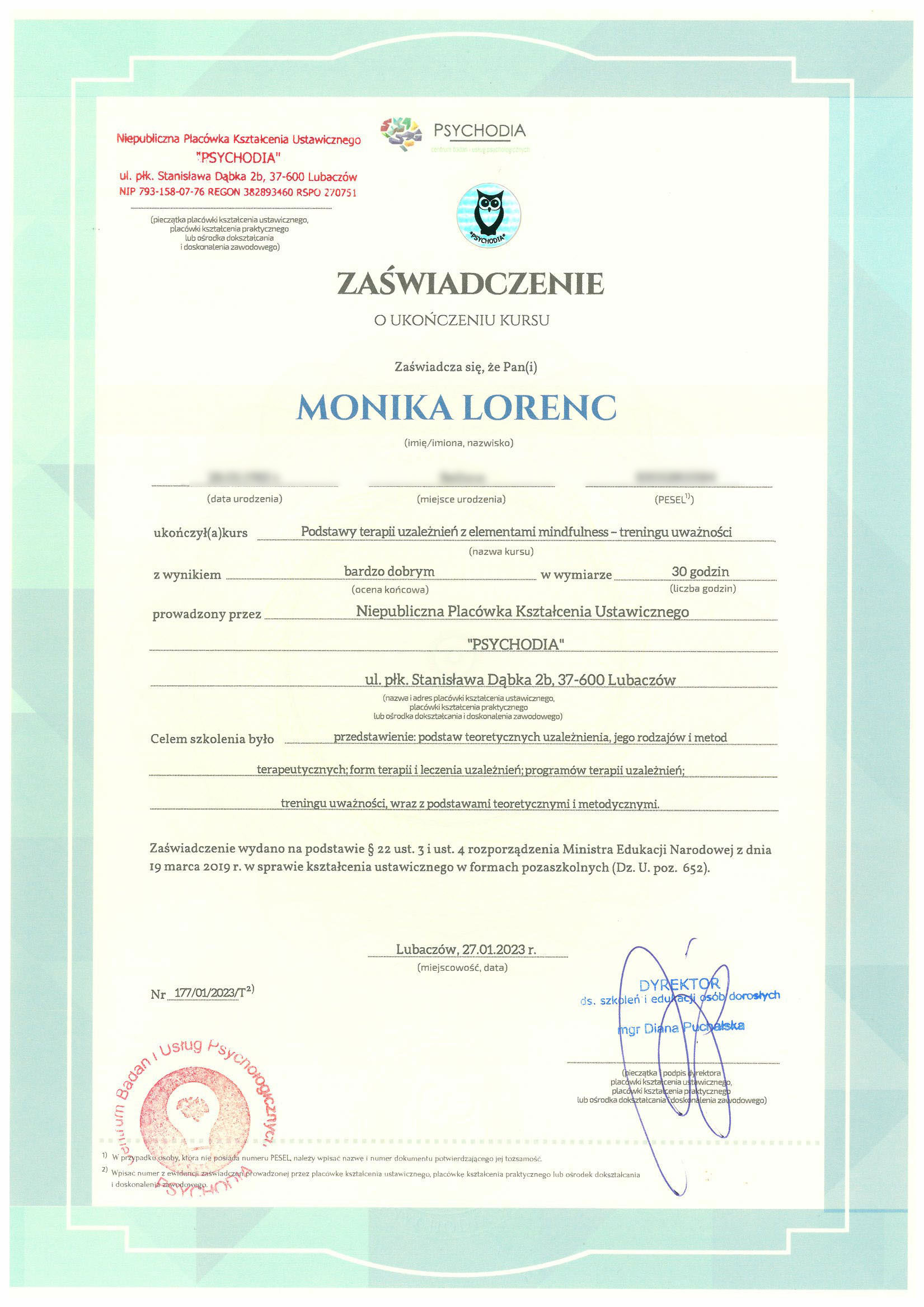 certyfikaty_psycholog_mgr_monika_lorenc_46