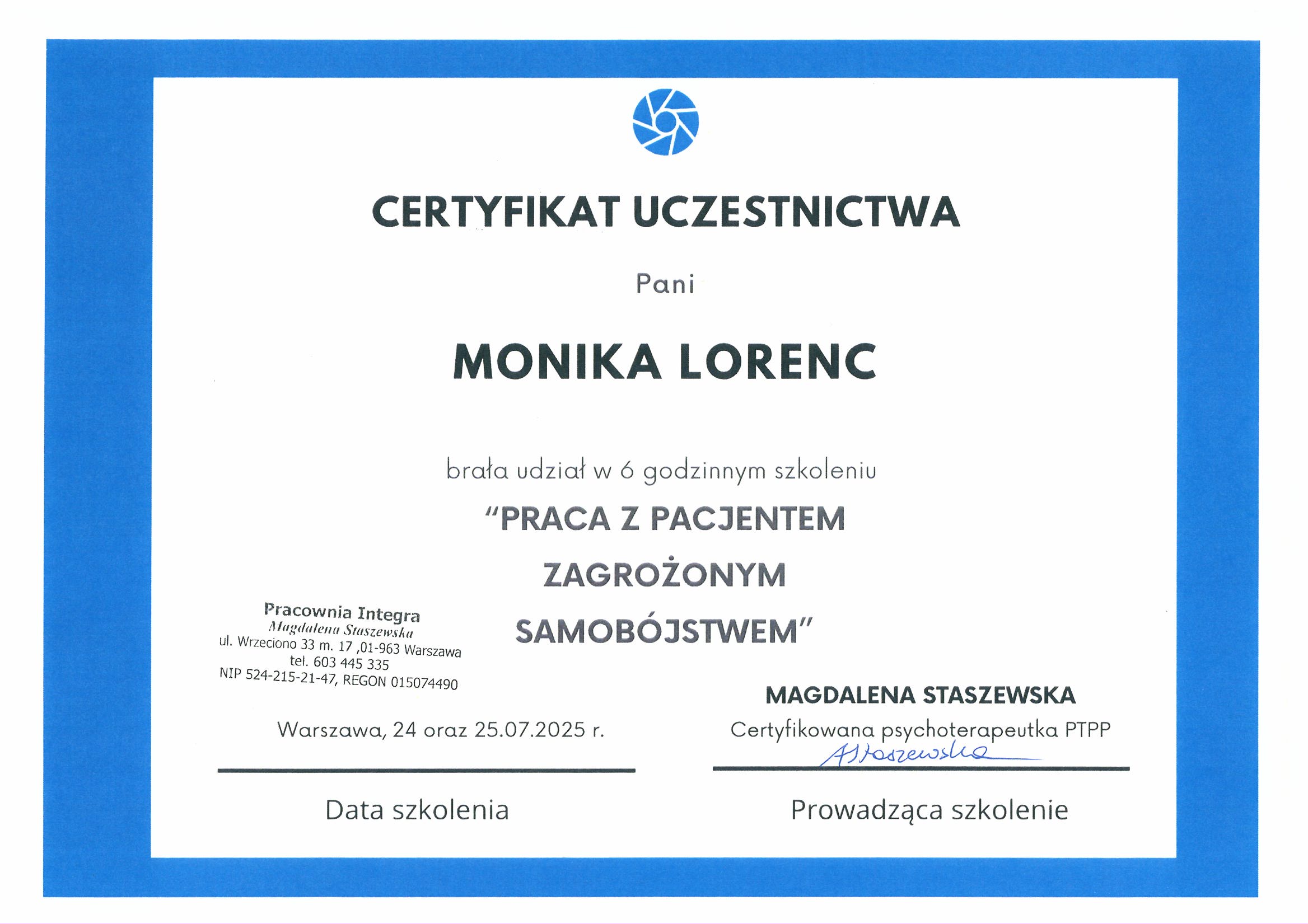 certyfikaty_psycholog_mgr_monika_lorenc_47