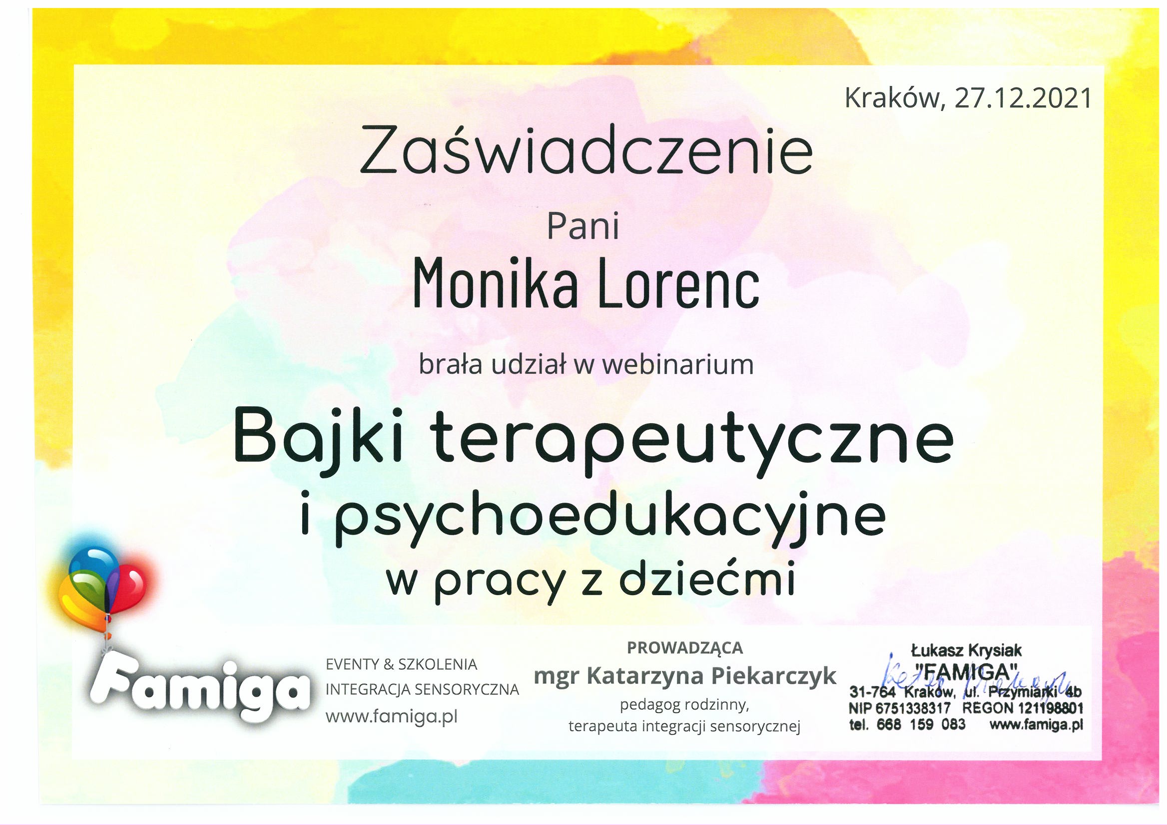 certyfikaty_psycholog_mgr_monika_lorenc_55